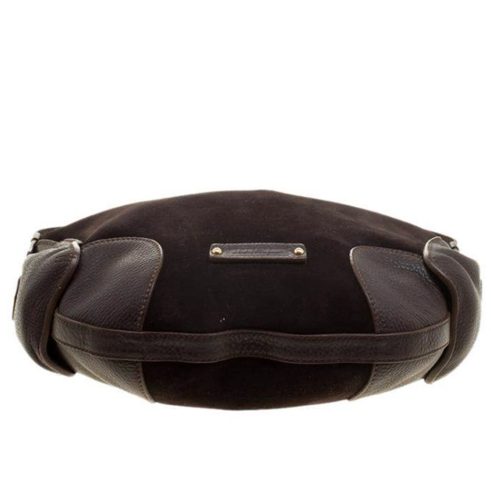 Salvatore Ferragamo Dark Brown Suede Hobo Bag - Picture 3 of 6
